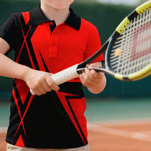 Vêtements de sport à séchage rapide, polos de golf pour jeunes golfeurs, matière flexible, entraînement sur le terrain, camps sportifs - Product Image 5