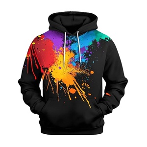 Venta al por mayor 100% algodón hombres invierno sudaderas suelta ajuste Sudadera con capucha con insignia frontal y lentejuelas Logotipo de buena calidad - Product Image 4