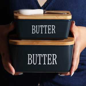 Boîte de rangement élégante pour cuisine avec couvercle en bois pour l'organisation moderne de la maison et la présentation sur comptoir - Product Image 4