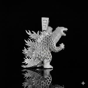 Pendentif de luxe personnalisé avec personnage de film, entièrement pavé de diamants, pour bijoux de style bling-bling - Product Image 5