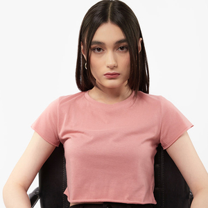 Nouveau style T-shirt court décontracté ample à manches courtes pour femme, été, logo personnalisé, 100 % coton molletonné, séchage rapide - Product Image 5