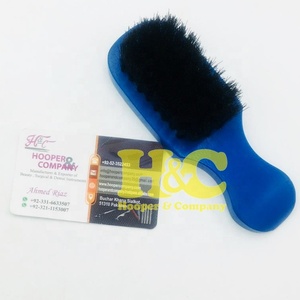Brosse à cheveux bleue avec manche en bois, peigne de coiffure blanc personnalisable, confortable, pour usage en salon de coiffure, logo personnalisé, emballage professionnel - Product Image 4