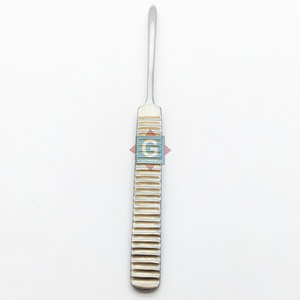 Elevador de periostio Williger plateado de 17 cm con agarre moleteado, instrumento quirúrgico dental manual Clase I - Product Image 1
