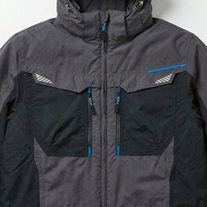 Veste technique à capuche gris foncé |   Veste d'extérieur imperméable multi-poches |   Veste réfléchissante de style streetwear |   Fabricant OEM personnalisé - Product Image 4