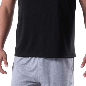 Camisetas de Hombre de Manga Corta con Cuello Redondo, Color Negro, al por Mayor, Último Estilo, de Alta Calidad, Transpirables, de Secado Rápido, Informales, 100% Algodón - Product Image 4