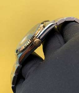 Reloj de Lujo BOJ Plain R.O.L.E.X.04 de 41 mm, Dos Tonos, Bisel Estriado, Esfera Verde, Acero Inoxidable, Movimiento Automático, Moissanita - Product Image 3