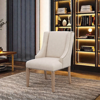 Fauteuil d'appoint moderne en bois massif rembourré pour salon, style détente, idéal appartement, salle à manger, chambre, hôpital, atelier