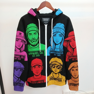 Sudadera con Capucha Unisex, Corte Holgado, Diseño ODM con Estampado Rojo y Negro en la Parte Delantera, con Diseño de Caras de Mujeres con Ideas Visionarias y un Futuro Distintivo, Ropa Casual de Invierno - Product Image 6