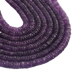 Cuentas de amatista púrpura natural de 5mm y 6mm, facetadas en forma de neumático, para la fabricación de joyería, precio al por mayor, suministros a granel. - Product Image 2