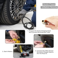 MAISOON Brass Locking Tire Inflator Chuck Heavy Duty Copper Air Nozzle Clip-On Quick Connect Adapter for Car Truck Bike
