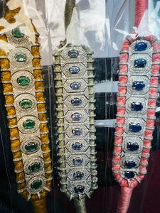 กำไลข้อมือสำหรับผู้หญิงสุดหรู ทำจากเงินแท้ 925 ประดับมรกตแทนซาไนต์และไพลินสีน้ำเงิน พร้อมเพชรธรรมชาติ - Product Image 5