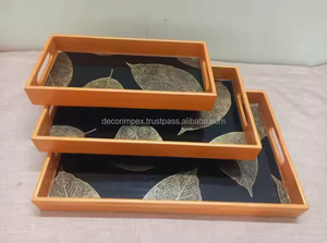 Plateaux de service modernes et personnalisables en bois naturel MDF Acacia de fournisseur indien - Multi-pièces pour la maison, service de repas, taille personnalisée - Product Image 3