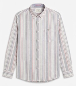 Camisa de Vestir a Rayas para Hombre, Doble Botonadura, Manga Larga, Cuello con Botones, Informal, Transpirable, para Verano, 100% Algodón, Marca Enovate - Product Image 2