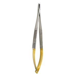 Portaagujas Castroviejo de 14 cm, Portaagujas Quirúrgico Premium con Mordazas de Carburo de Tungsteno, Recto, Instrumentos Médicos - Product Image 1