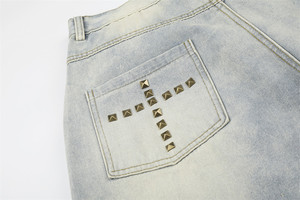 Shorts en jean délavé de qualité supérieure pour femme, taille mi-haute, respirants, séchage rapide, 100 % coton, pour l'été, prix direct usine - Product Image 3