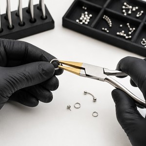 Flat Brass Nose Pliers <b>Piercing</b> Tools Non Marring Jewelry Making Tool ZetomedPro - Product Image 4