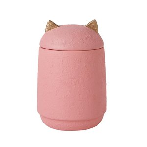 Sevimli Kedi Kulağı Seramik Evcil Hayvan Külleri Saklama Kutusu Anıt Vazo Sevgili Kedi Köpek Küçük Hayvanlar İçin Pembe Siyah Beyaz Gri - Product Image 5