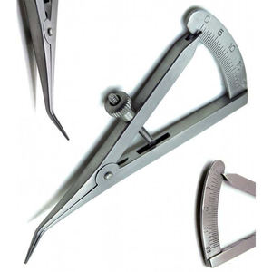 Calibrador Castroviejo Dental de Ortodoncia con Certificación CE, 0-20MM, Curvo, de Acero Inoxidable, Instrumento para Medir el Grosor de los Dientes - Product Image 3
