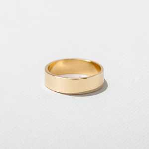 5mm Wide Solid Gold Wedding Band 10k 14k 18k Unisex Minimalist Classic Band Everyday Wear Modern Luxury <b>Plain</b> Real Gold <b>Ring</b> - Product Image 1