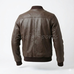 Nouvelles vestes en cuir de couleur unie pour hommes, col montant, style motard, avec détails diamantés - Product Image 2