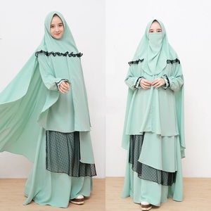 Black Modest Women's Niqab Eating Feature Breathable Lightweight Polyester - Product Image 3