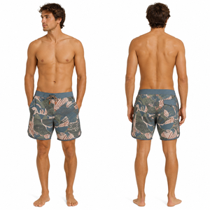 Shorts de surf pour hommes à séchage rapide, shorts de plage avec logo avant, maillots de bain légers, écologiques, respirants, sublimés, tendance - Product Image 2
