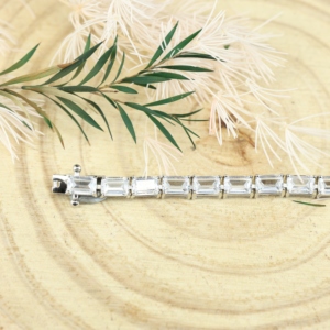 S925 Gold Plated Moissanite Engagement <b>Bracelet</b> Gradient Blue <b>Rainbow</b> Design Fashionable Accessories for Girls - Product Image 5