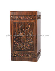 Urne funéraire en bois artisanale pour cendres d'adultes, urnes funéraires de haute qualité pour enterrement. - Product Image 4