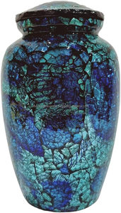 Urne funéraire en verre mosaïque rose urne funéraire faite à la main pour cendres humaines grande urne funéraire de taille adulte - Product Image 3