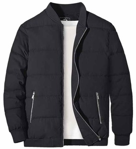 Chaqueta Bomber de Invierno para Hombre al por Mayor con Logotipo Personalizado, Tejida, Transpirable, Lavada, Cortavientos, Talla Única, Relleno de Algodón - Product Image 2