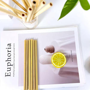 หลอดดูดน้ำไม้ไผ่แบบใช้ซ้ำได้ เป็นมิตรกับสิ่งแวดล้อม หลอดไม้ไผ่ธรรมชาติ พร้อมโลโก้สั่งทำ สำหรับร้านอาหาร คาเฟ่ บาร์ และใช้ในบ้านอย่างยั่งยืน - Product Image 2