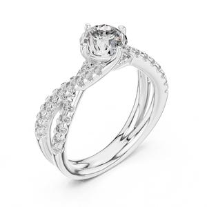 Bague de fiançailles solitaire en diamant CVD brillant de couleur E, certifié IGI, cultivé en laboratoire, or massif 18 carats, luxe, pour mariage et anniversaire - Product Image 5
