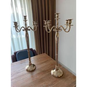 Metal Crafts 5 Arms Luxury Candle Stand Wedding Decoration Durable Tabletop Golden <b>Candelabra</b> Wholesaler Candle Holder for Home - Product Image 3