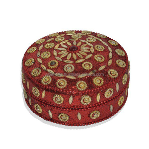 Boîte à bijoux de voyage, boîte à bibelots personnalisée en métal perlé avec paillettes, pour l'emballage de bijoux, idéale pour les petites entreprises - Product Image 1