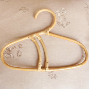 Luxury rattan <b>hangers</b> children dresses display & organiser handcrafted wooden clothes <b>hanger</b> - Product Image 1