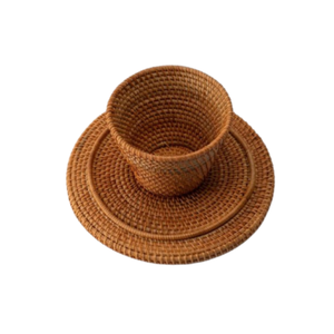 Soporte decorativo vintage de mimbre para pasteles, soportes de mimbre para pasteles de boda, fiestas, restaurantes y uso doméstico, de Vietnam. - Product Image 2