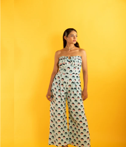 จั๊มสูทกันน้ำขายดีสำหรับผู้หญิง ชุดวันพีซขาบานสไตล์ลำลองเก๋ไก๋สำหรับวันหยุดพักผ่อนริมชายหาดฤดูร้อน เสื้อผ้าสตรีสไตล์สตรีท - Product Image 1