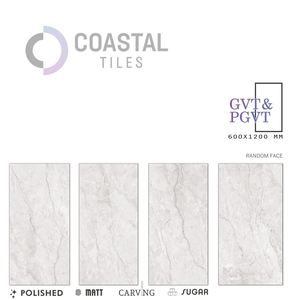 Porcelain <b>Tiles</b> 600x1200MM GRAVEL WHITE 9mm Polished 24X48 Modern Classic Design Premium Firebrick <b>Tiles</b> Certified-CE - Product Image 1