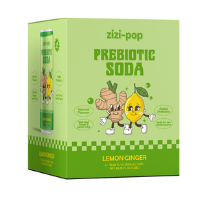 Zizi-Pop Bebida Natural Prebiótica de Jengibre y Soda Lime Recién Exprimida, Sin Azúcar, en Lata de 320ml - Product Image 2