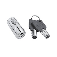 Cylindres de serrure de porte en alliage de zinc chromé haute sécurité pour distributeur automatique, serrure tubulaire ANSI Grade 2, 2 clés, 37,7 mm