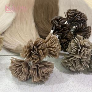 Haute qualité 100% kératine vietnamienne pointe plate Extensions de cheveux blonds vague profonde lâche et vague naturelle luxe prix de gros - Product Image 1