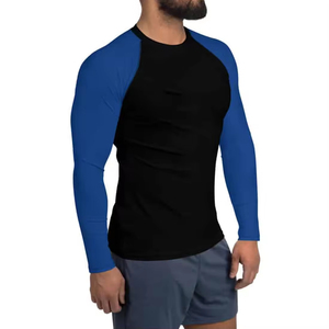 Custom Sublimated Men's Rash Guard in Different Color <b>Compression</b> Gym <b>Shirts</b> Long Sleeve Comfortable Custom Bjj Rashguard - Product Image 6