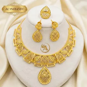 Gold Plated Jewelry One Gram Gold Exclusive Fashion Necklace Set for girl & Woman - Product Image 1