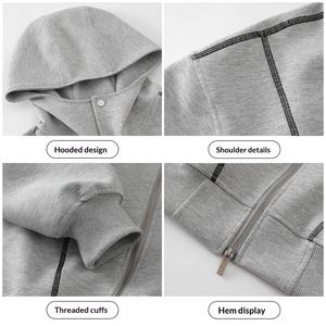 2026 Men's Sweater Autumn Sweatshirt Heavyweight Hooded <b>Cardigan</b> Knitted Fitted Hoodie Jacket Hoody - Product Image 5