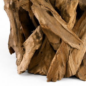 โต๊ะกาแฟ ARTERRA รุ่น Rustic Wood Root พร้อมท็อปกระจกนิรภัย เฟอร์นิเจอร์ห้องนั่งเล่นทำมือ - Product Image 3
