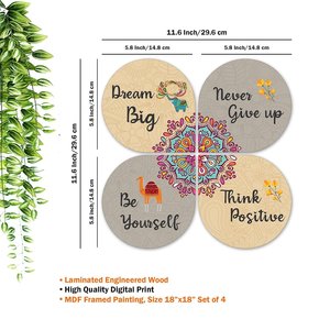 Décoration murale en bois « Dream Big » : Plante bohème pour la maison, le bureau, la chambre et le salon - Product Image 5