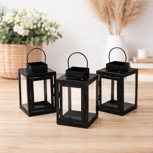 Nuevo Diseño, Lámpara de Viento de Hierro Pintado Retro para Exteriores, Resistente a la Intemperie, Portavelas de Metal, Decoraciones para Navidad y Bodas - Product Image 2