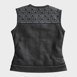 เสื้อกั๊กหนังสไตล์คลับสำหรับผู้หญิง - Product Image 3