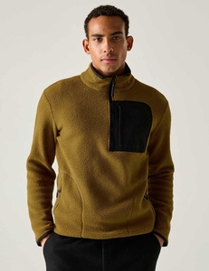 Chaqueta de Forro Polar Sherpa para Hombre, Cuello Alto, Media Cremallera, Prenda Exterior Suave para el Invierno y Viajes Diarios - Product Image 1