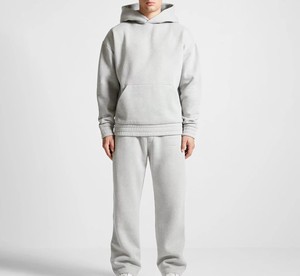 Ensemble de survêtement pour homme en mélange de coton, tenue de sport décontractée, streetwear, vêtements d'entraînement pour la salle de sport, tenue confortable, marché américain - Product Image 5